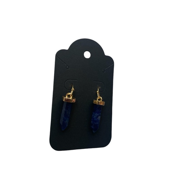 New! Sodalite Crystal Chakra Earrings - Picture 5 of 11